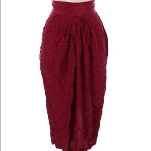 🛑TEMPORARY HOLD🛑 NWOT Burgundy Polka Dot Pinup Pencil Skirt